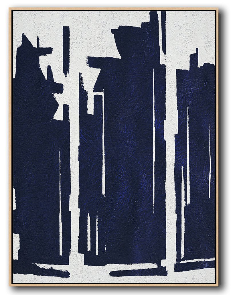 Navy Blue Minimalist Art #NV307B